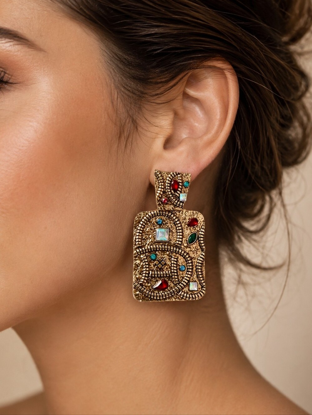 BOSTON PROPER EGYPTIAN JEWEL EARRINGS
